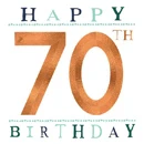 Greetings Card: Happy 70th