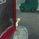 Greetings Card: Peeking Duck
