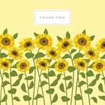 Greetings Card: Sunflowers - Thank You