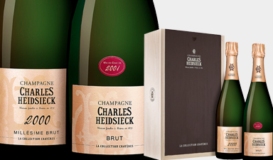 Charles Heidsieck La Collection Crayeres Mis en Cave 2001 & Millesime 2000 - Wood Gift Box