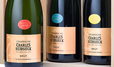 Charles Heidsieck La Collection Crayeres Mis en Cave Trio NV - Wood Gift Box