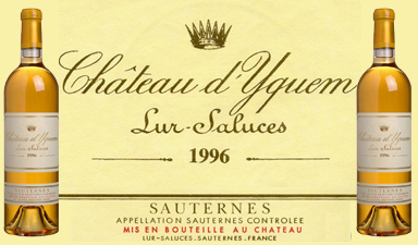 Chateau d'Yquem Sauternes 1996 - No Gift Box