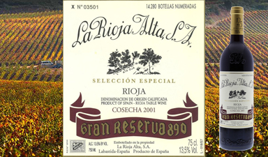 La Rioja Alta Gran Reserva 890 2001 - No Gift Box