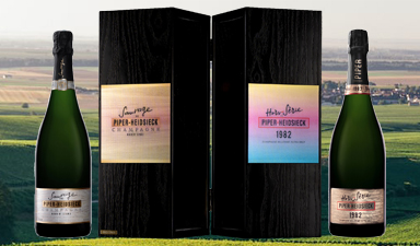 Piper-Heidsieck Duo: Sauvage & Hors Serie 1982 - Wood Gift Box
