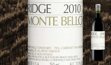 Ridge Vineyards Monte Bello 2010 - No Gift Box