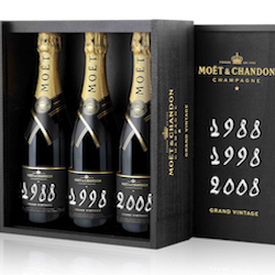 Moet & Chandon Grand Vintage Trilogy 1988 1998 2008 